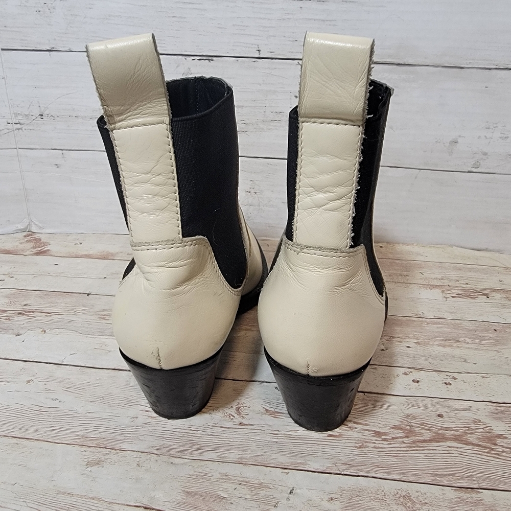 Everlane Cream and Black Ankle Boots - Picture 7 of 15